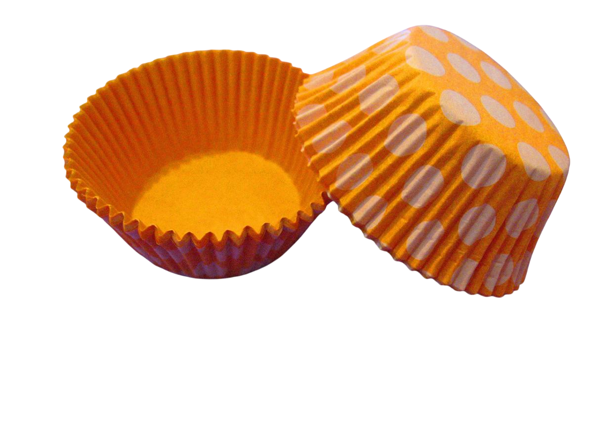 Форма для випічки кексів/капкейків Горох паперові Помаранчевий/Білий (19572412)