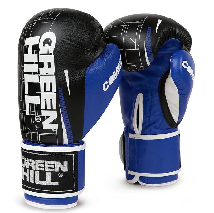 Боксерські рукавички Green Hill COMET штучна шкіра р.16 Синій (8585053829238)