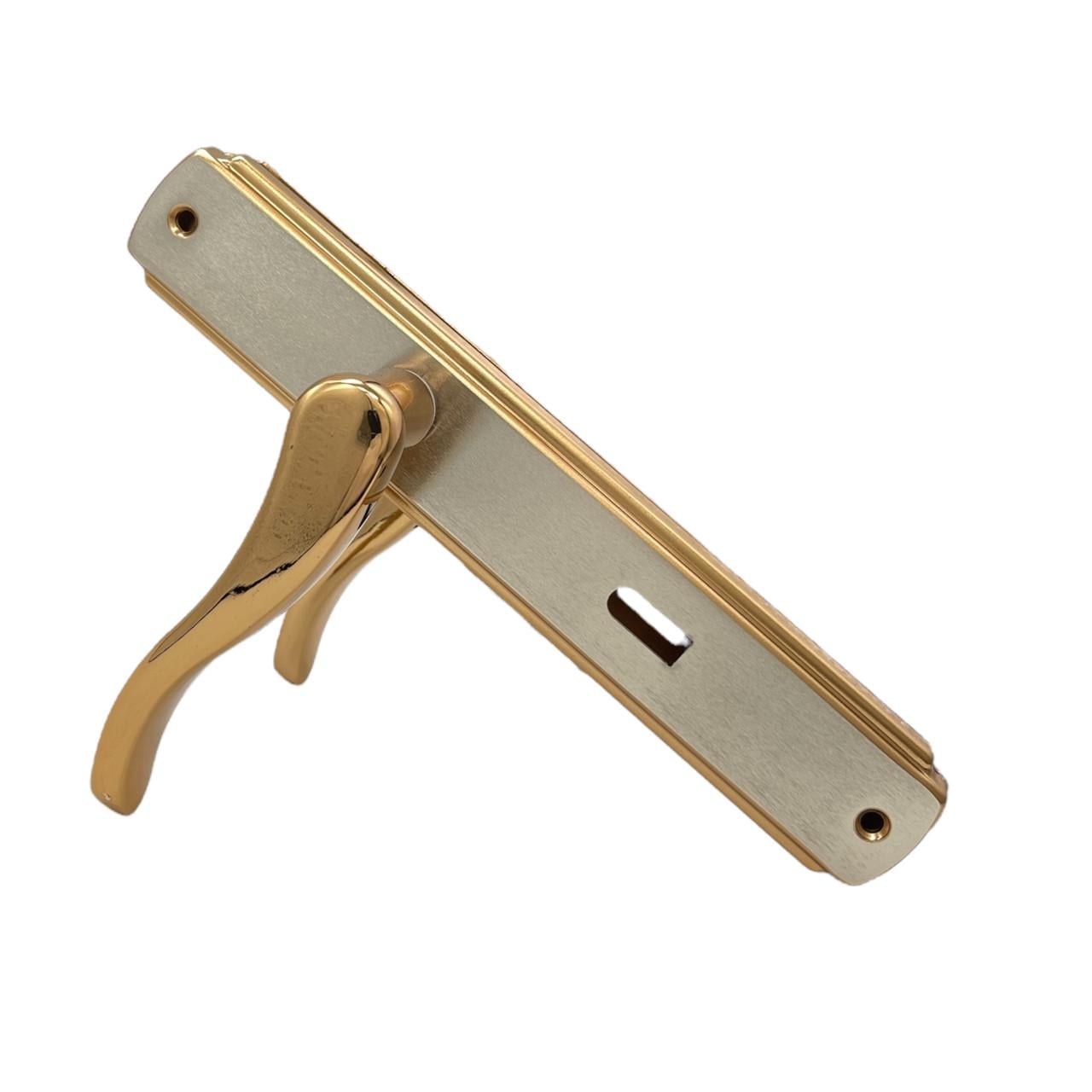 Ручки алюминиевые на планке под ключ Ozcanlar Kanarya Handle Alb/Saten 72 мм (320069)