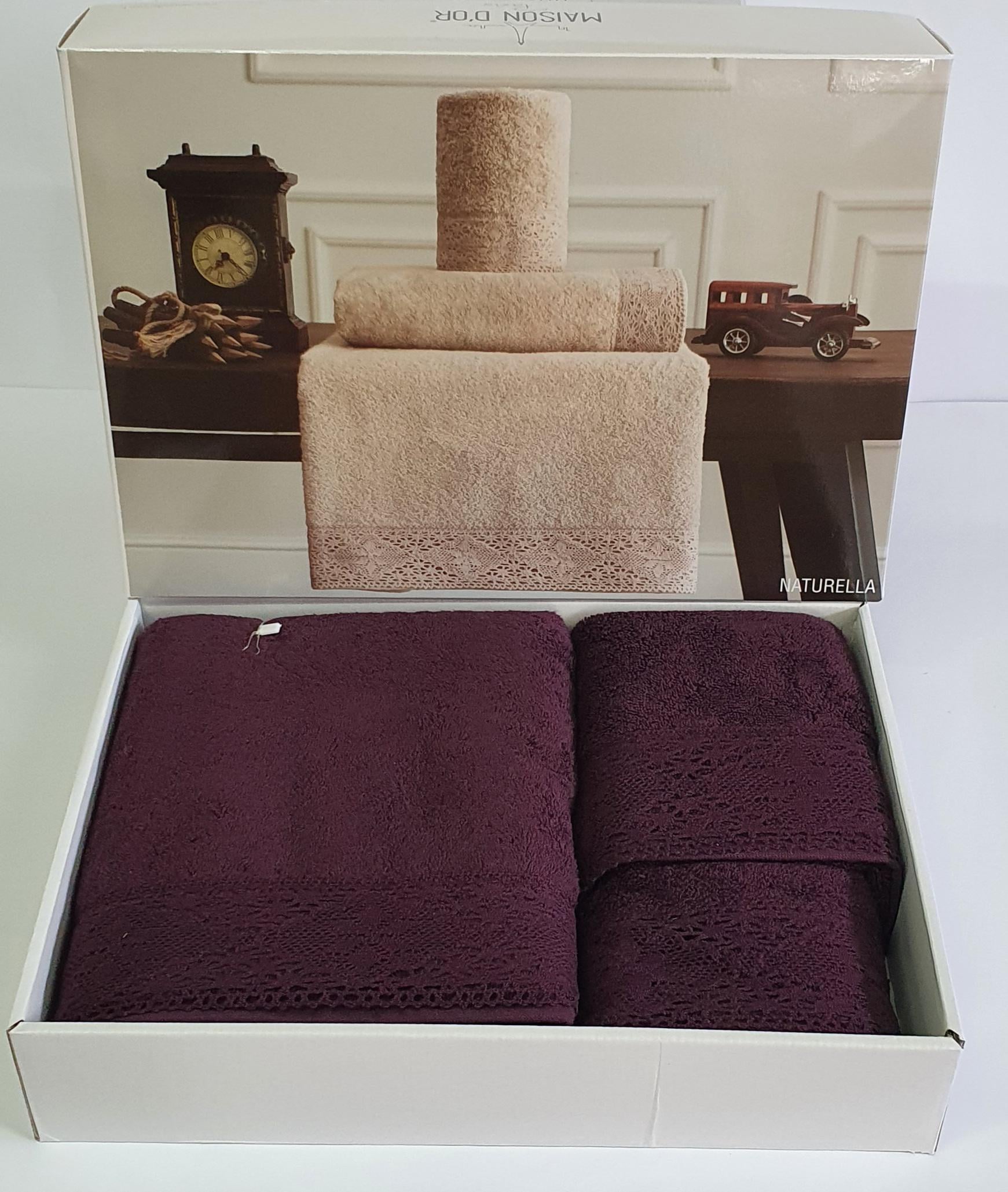 Набір рушників Maison D'or 3 шт. Naturella Purple (03MD14NABC29)