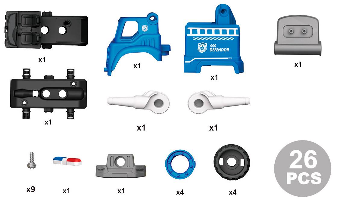 Конструктор DIY Spatial Creativity Полицейский спецтранспорт LM9022 (6548094) - фото 2