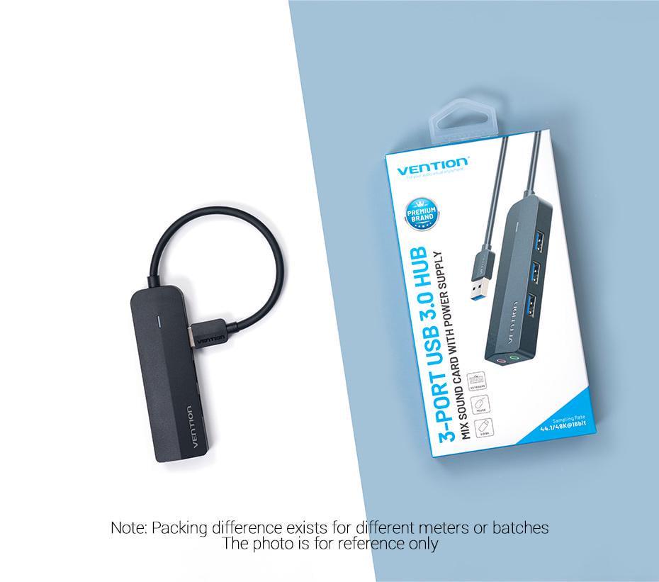 USB-хаб Vention зі звуковою картою USB-3x USB 3.0/2x 3,5 мм minijack/micro-USB додаткове живленя 5 Гбіт/с USB-A 1 м Чорний (CHIBF) - фото 14 USB-хаб Vention зі звуковою картою USB-3x USB 3.0/2x 3,5 мм minijack/micro-USB додаткове живленя 5 Гбіт/с USB-A 1 м Чорний (CHIBF) - фото 14