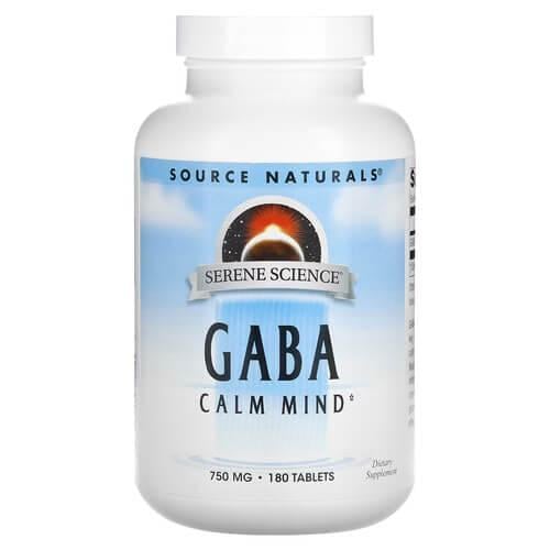 Габа Source Naturals Serene Science GABA 750 мг 180 Tablets (SNS-00268)