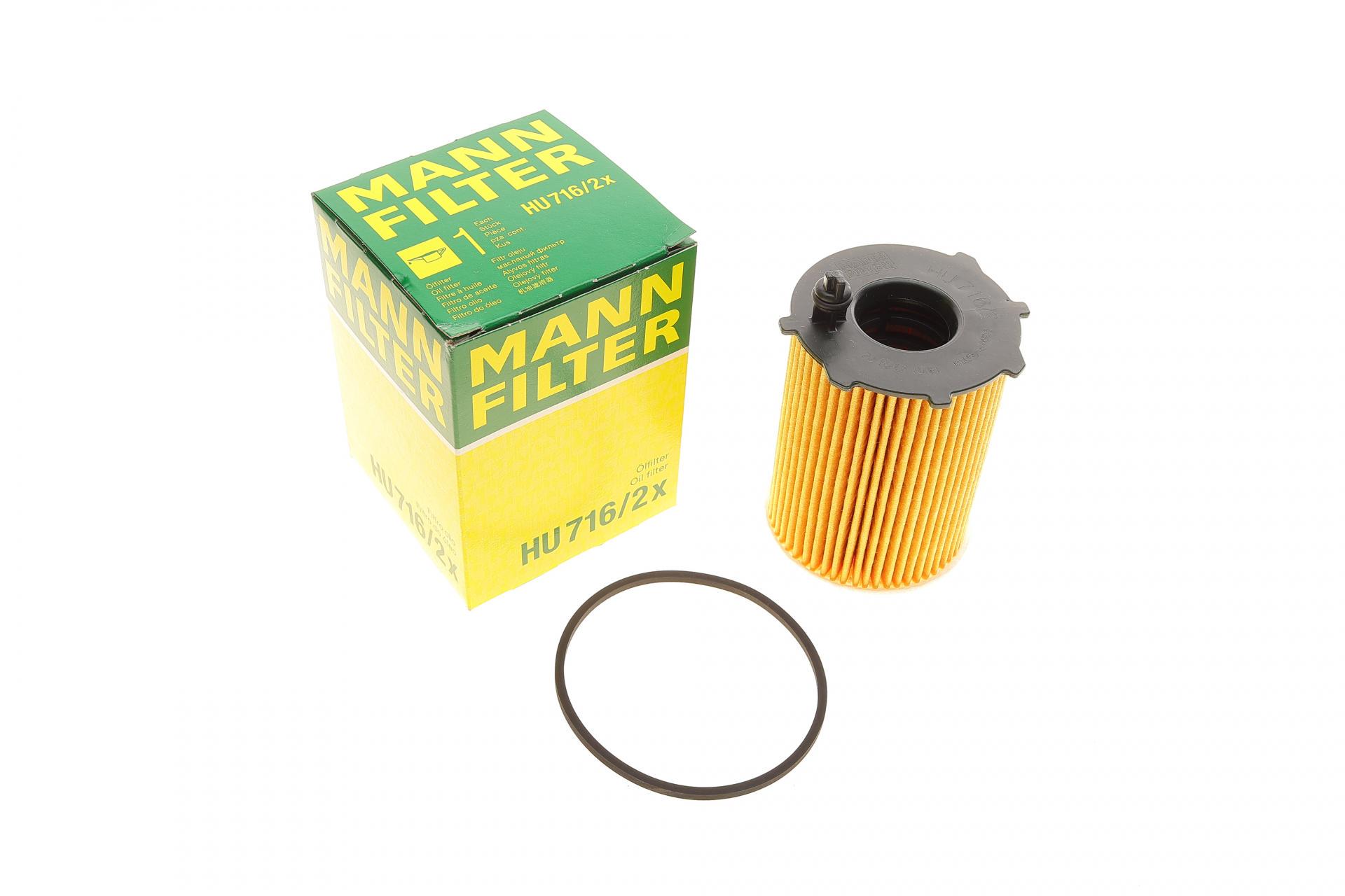 Фильтр масляный Mann-Filter для Fiat Scudo/Citroen Berlingo 1,6JTD/HDI 07- (HU 716/2 X)