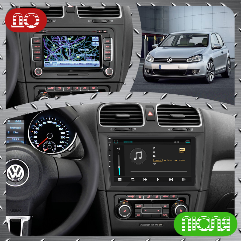 Магнитола штатная Lesko для Volkswagen Golf VI 2008-2012 9" 4/32Gb 4G Wi-Fi GPS Top - фото 3