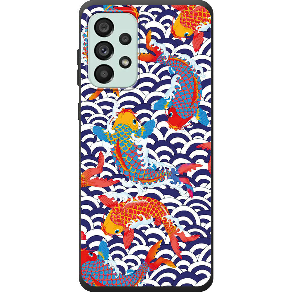 Чехол BoxFace Samsung Galaxy A73 5G (A736) Koi Fish Черный силикон (44139-up2477-44172)