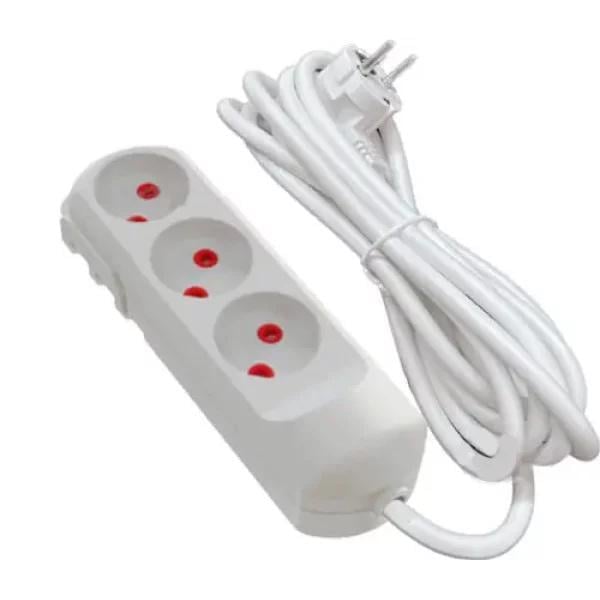 Подовжувач тримісний побутовий Neomax б/з на 5 м (NX500305)