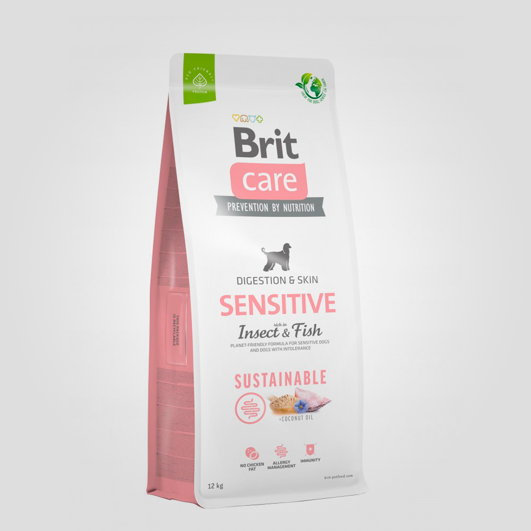 Корм сухой Brit Care Sustainable Sensitive для собак с чувствительным пищеварением рыба и насекомые 12 кг (20504552)