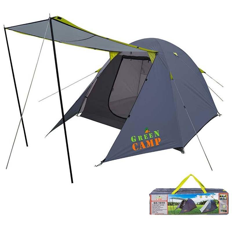 Палатка трехместная Green Camp туристическая (GC1015)