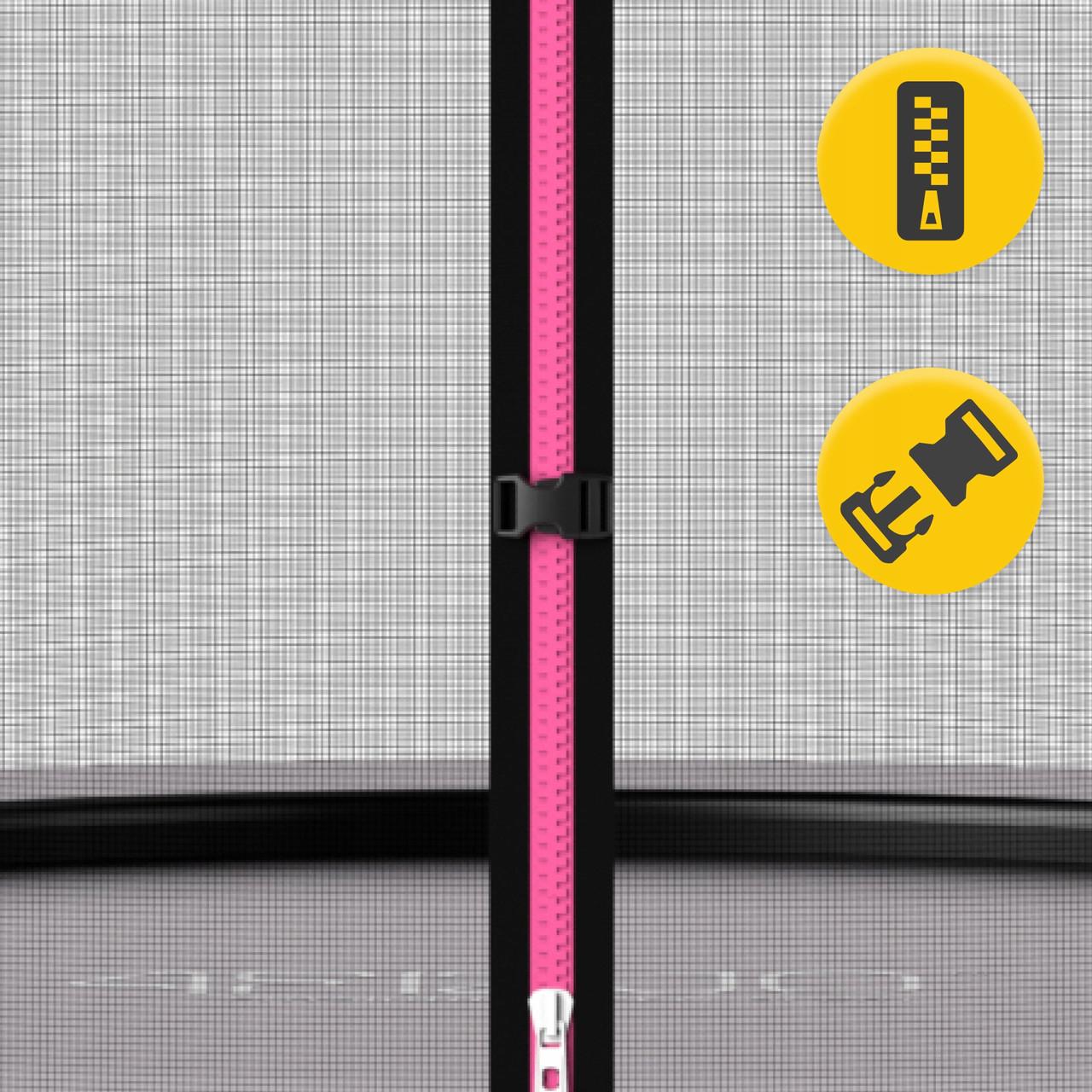 Батут с внутренней сеткой 4FIZJO PRO 10FT 312 см Black/Pink (P-5907739314604) - фото 9