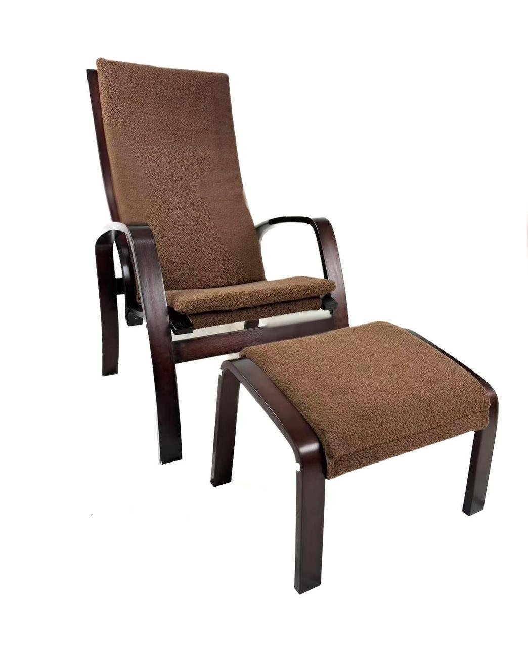 Крісло для відпочинку AVKO ARC012 з підніжкою Walnut Latte