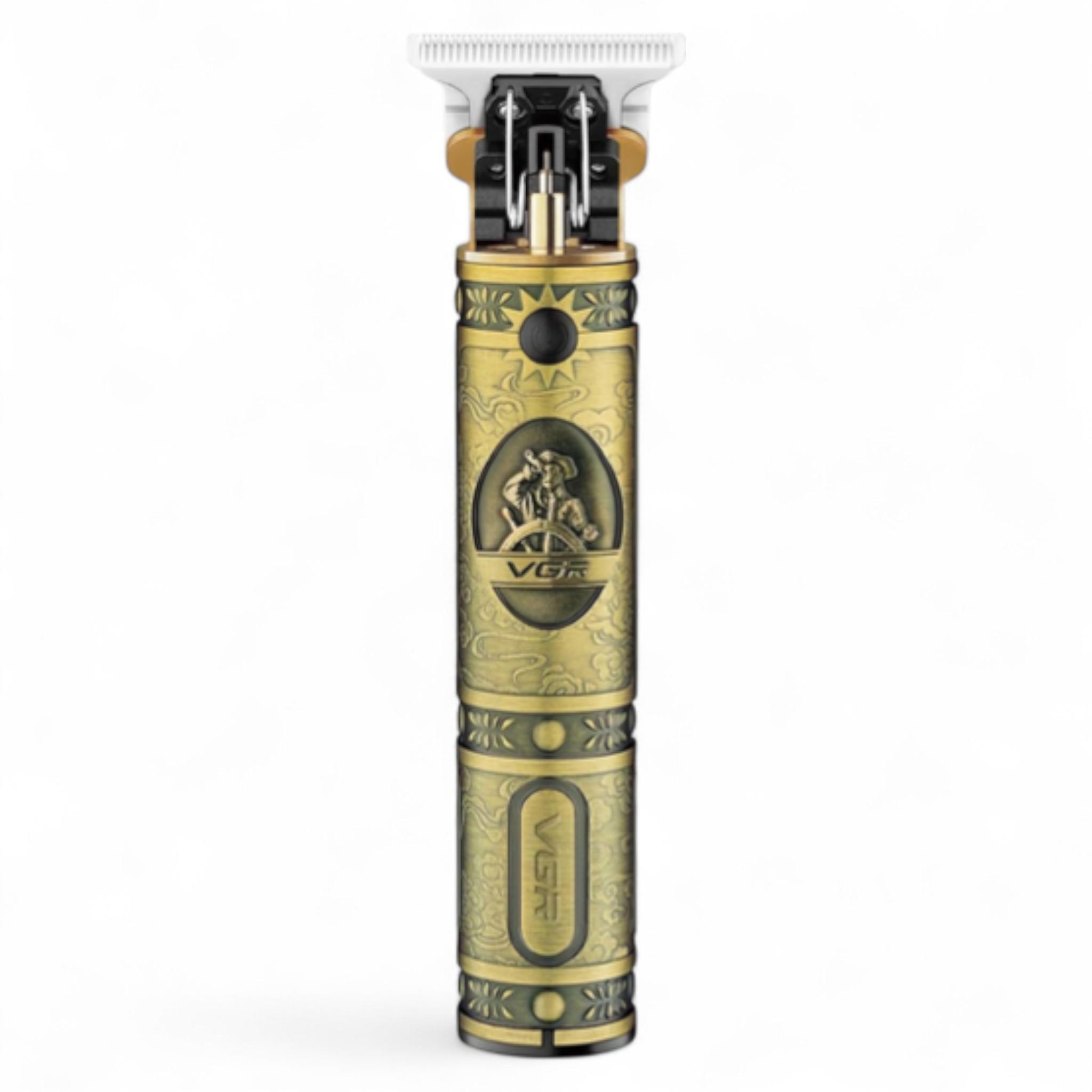 Машинка для стрижки VGR V-085 акумуляторна 3 насадки LED display Gold (M_V-085Gold)