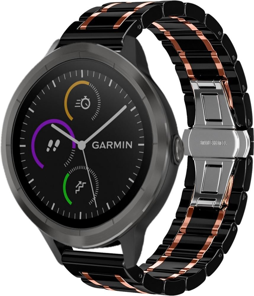 Ремінець керамічний Ceramo для Garmin Vivoactive 3 Black/Pink (28720-51) Ремінець керамічний Ceramo для Garmin Vivoactive 3 Black/Pink (28720-51)