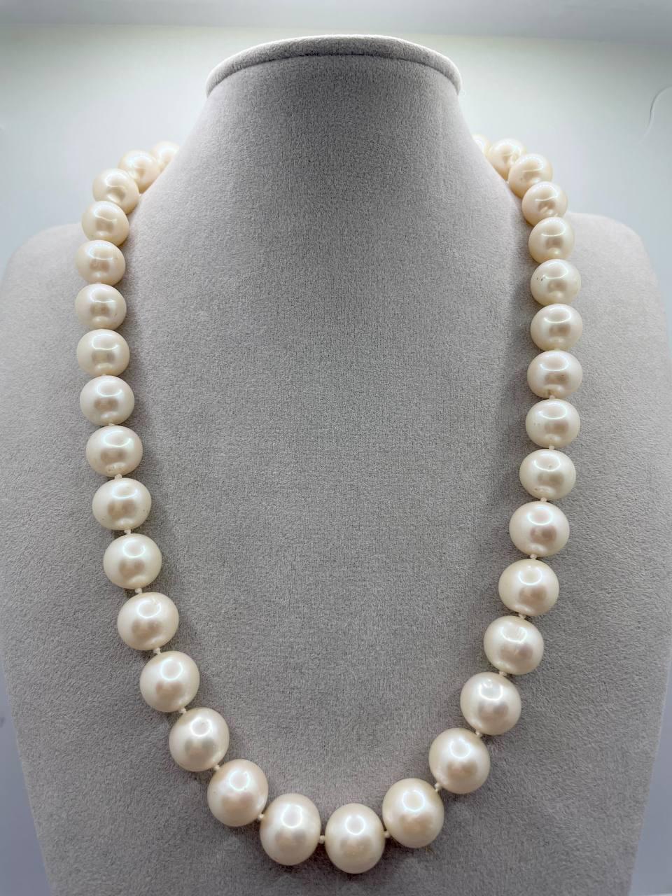 Бусы жемчуга 11 мм 45 см Белый (9341)