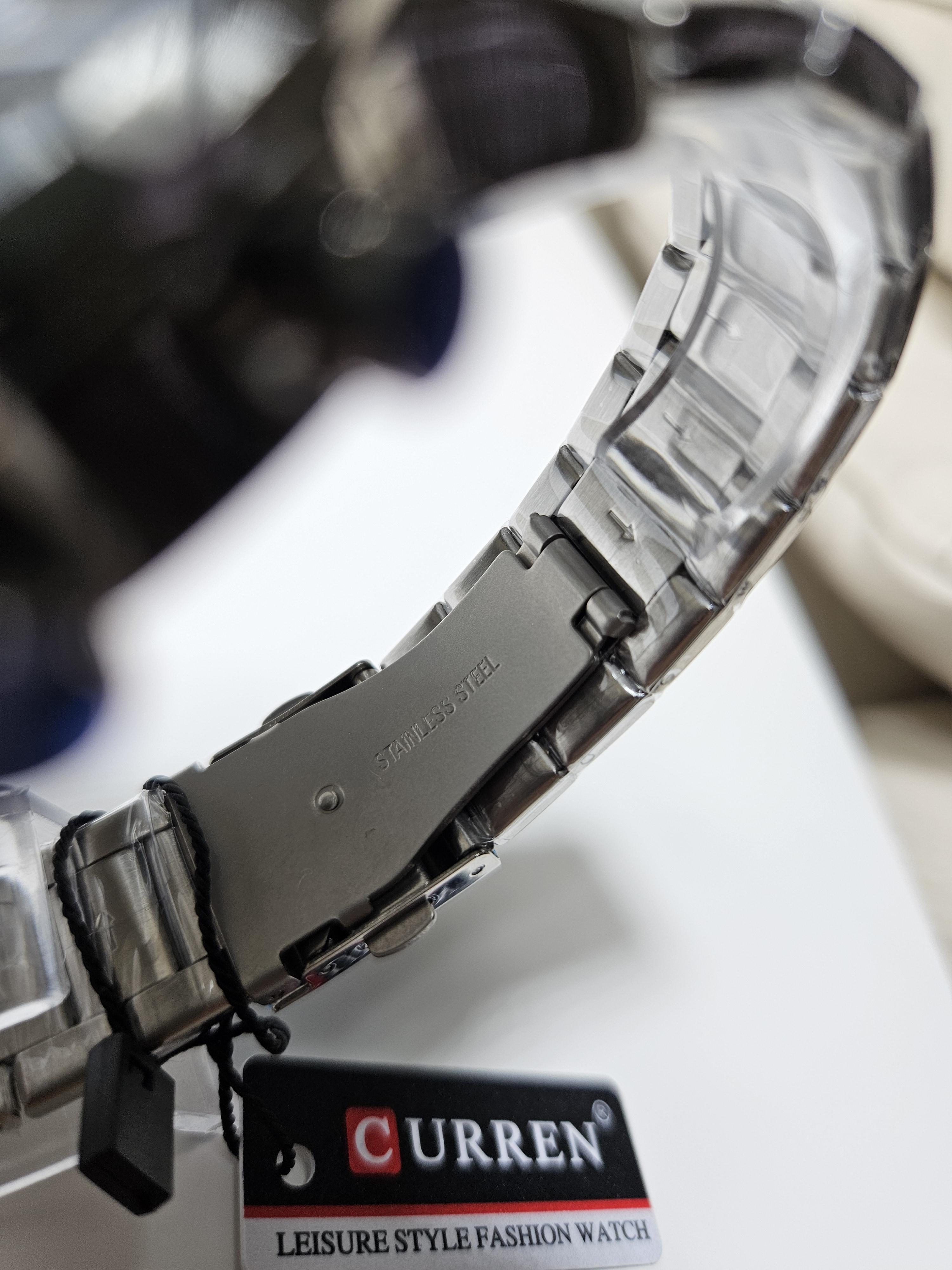 Наручний годинник чоловічий Сurren 8435 Срібний/Сірий циферблат (1117) - фото 7 Наручний годинник чоловічий Сurren 8435 Срібний/Сірий циферблат (1117) - фото 7