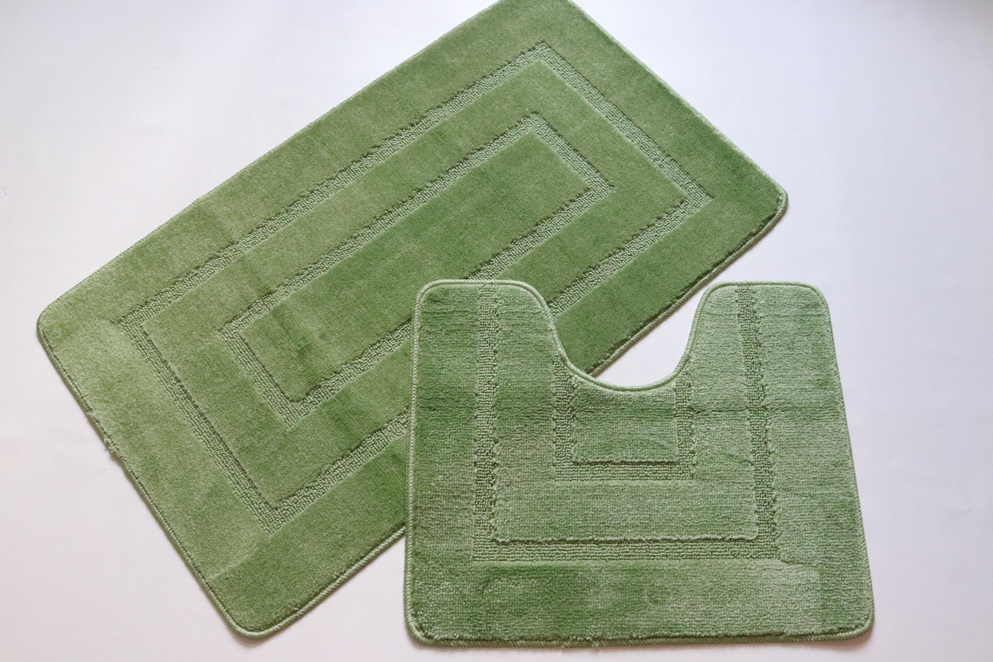Набір килимків у ванну та туалет Vonaldi 80x50/40x50 см Green (00189/s) - фото 2