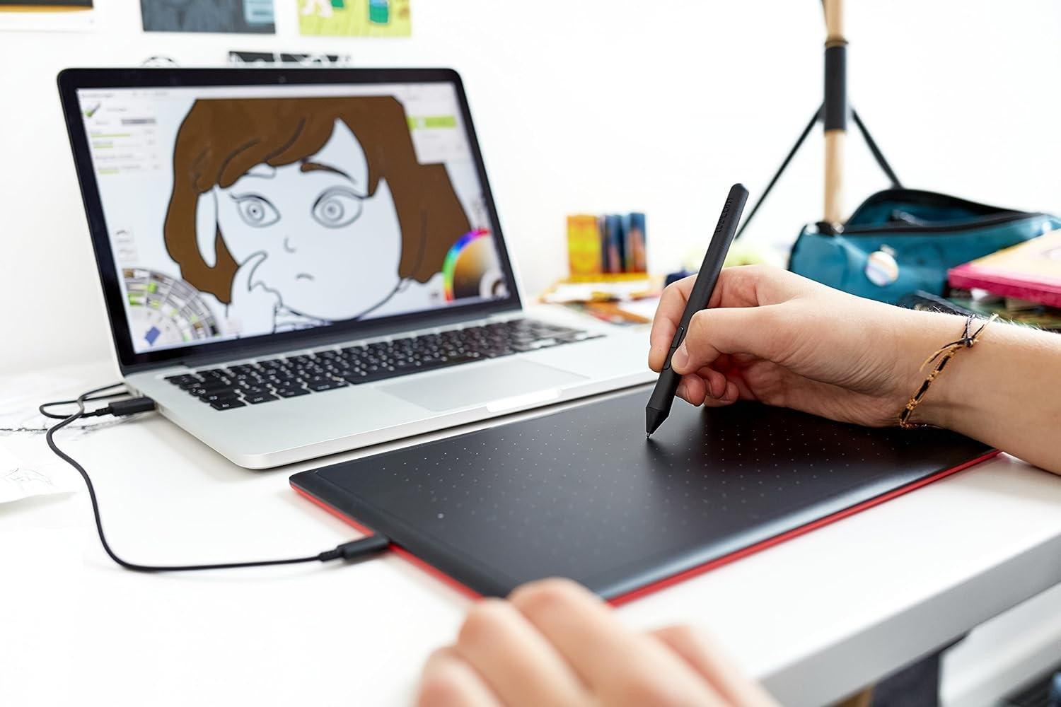 Графічний планшет One by Wacom CTL-472 зі стилусом Чорний (74075002) - фото 5