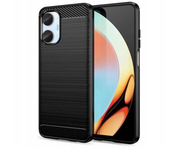  Чехол-накладка Polished Carbon для Realme 10 Pro+ Черный