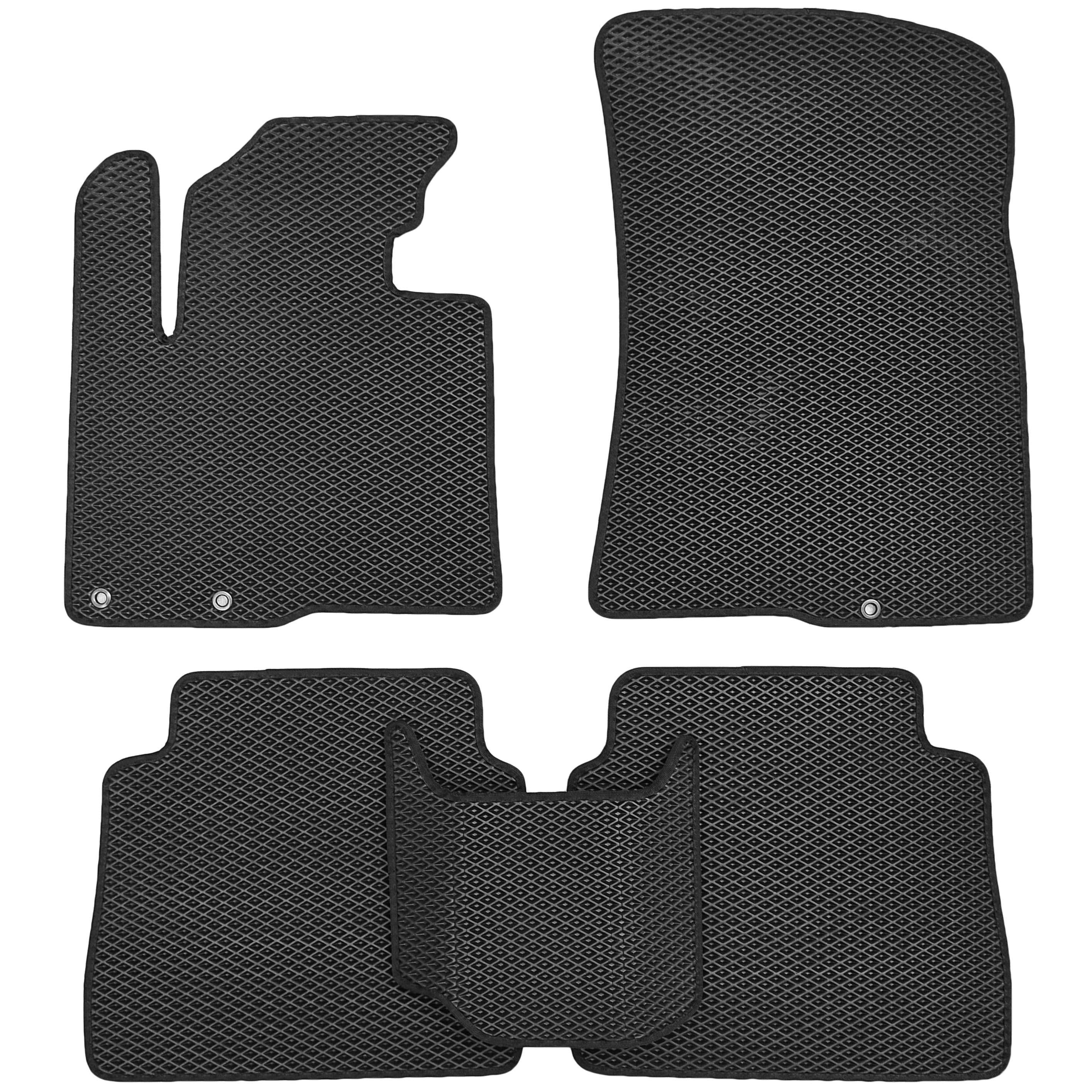 Коврики в салон для Hyundai Santa Fe '10-12 CM EVA-полимерные Черный