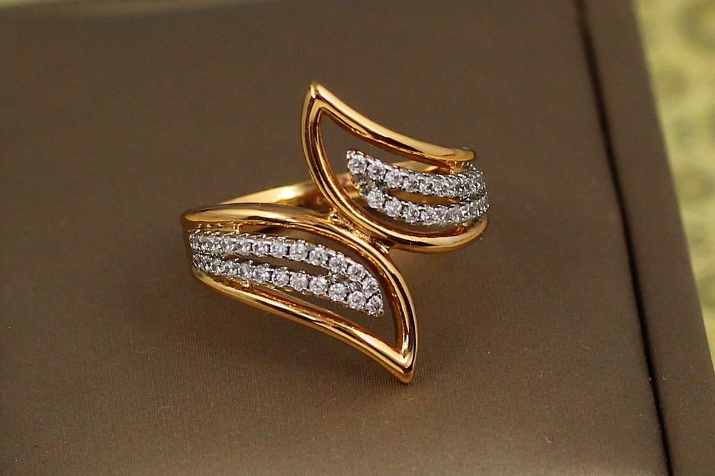Кольцо Xuping Jewelry Крылышки с родием р. 16 Золотистый