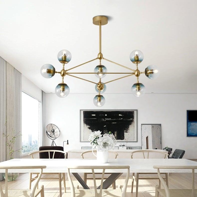 Люстра Modo 10p W104 Gold/Blue (031119) Люстра Modo 10p W104 Gold/Blue (031119)