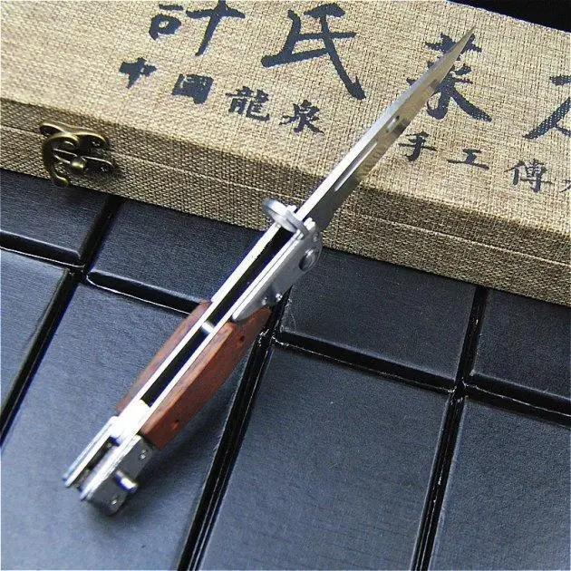 Нож выкидной на кнопке AK-47 с кольцом под шомпол (23931028) - фото 6 Нож выкидной на кнопке AK-47 с кольцом под шомпол (23931028) - фото 6