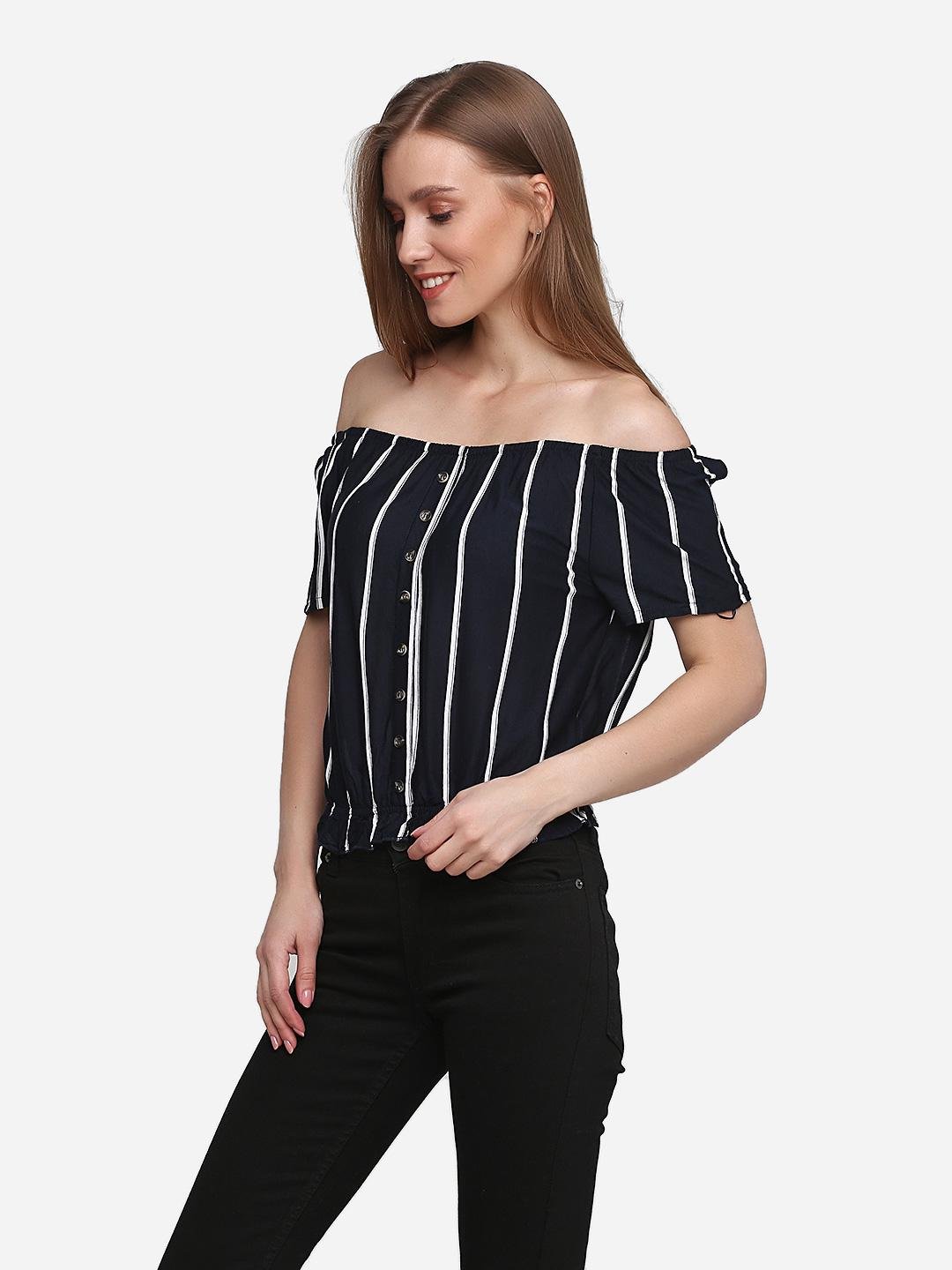 Блуза-топ L Темно-синий (7923059abr)