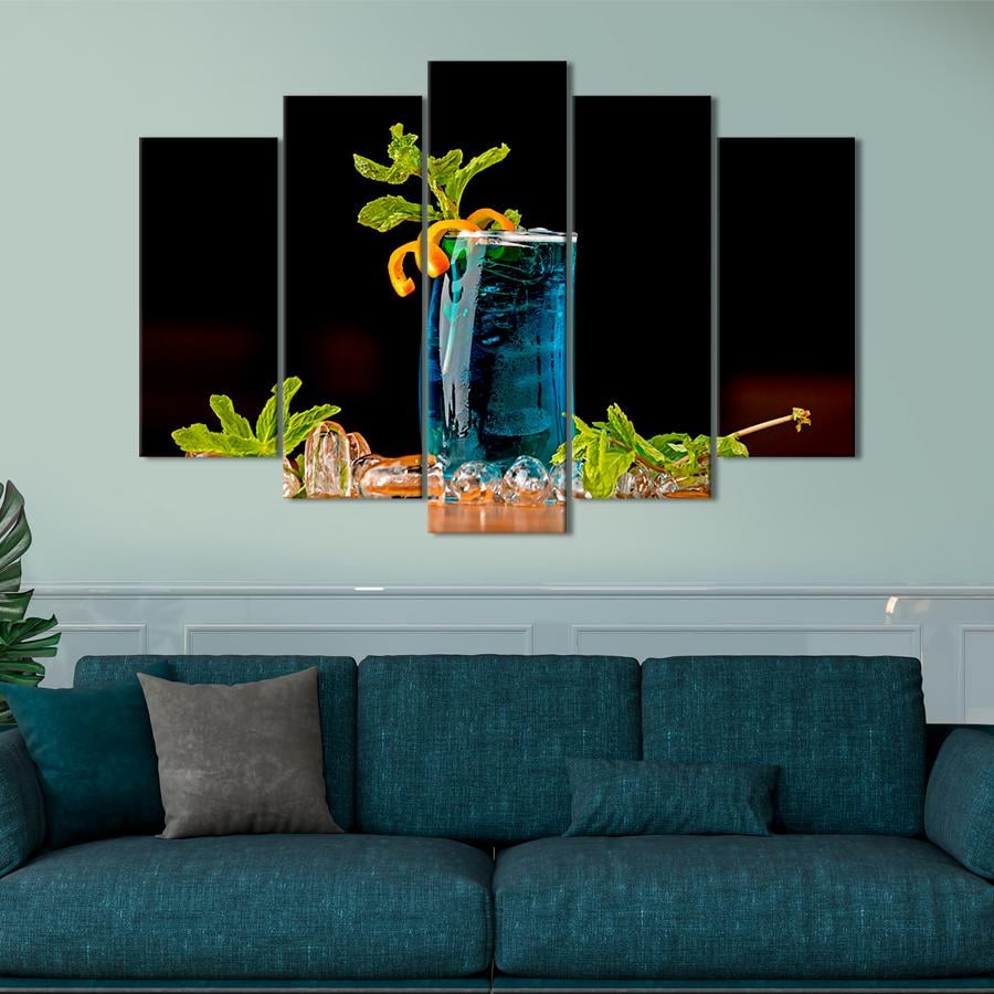 Настінний декор Культовий коктейль Блакитна лагуна 112x68 см (A252-5)