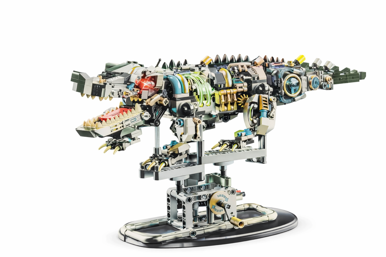 Конструктор механический Crocodile Machinery Киборг Крокодил 13056 996 дет. (2870411558)