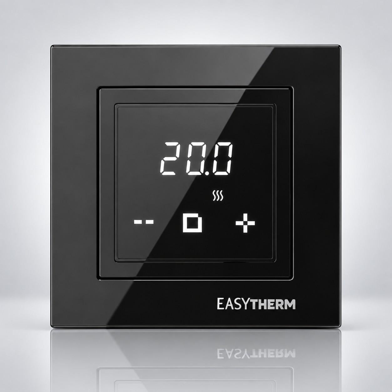 Терморегулятор для теплых полов Easytherm ET-45 Wi-Fi 16 А 3200 Вт с 2 датчиками воздуха и полов программируемый Черный