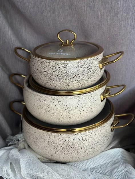 Набор кастрюль Edenberg из алюминия 6 предметов (EB-12921) - фото 1 Набор кастрюль Edenberg из алюминия 6 предметов (EB-12921) - фото 1