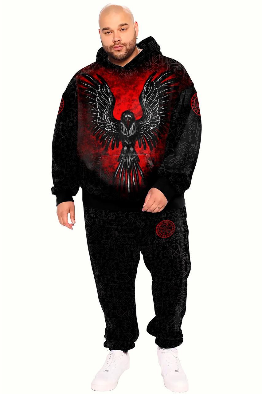 Спортивний костюм чоловічий Ворон 4XL Чорний (10072)