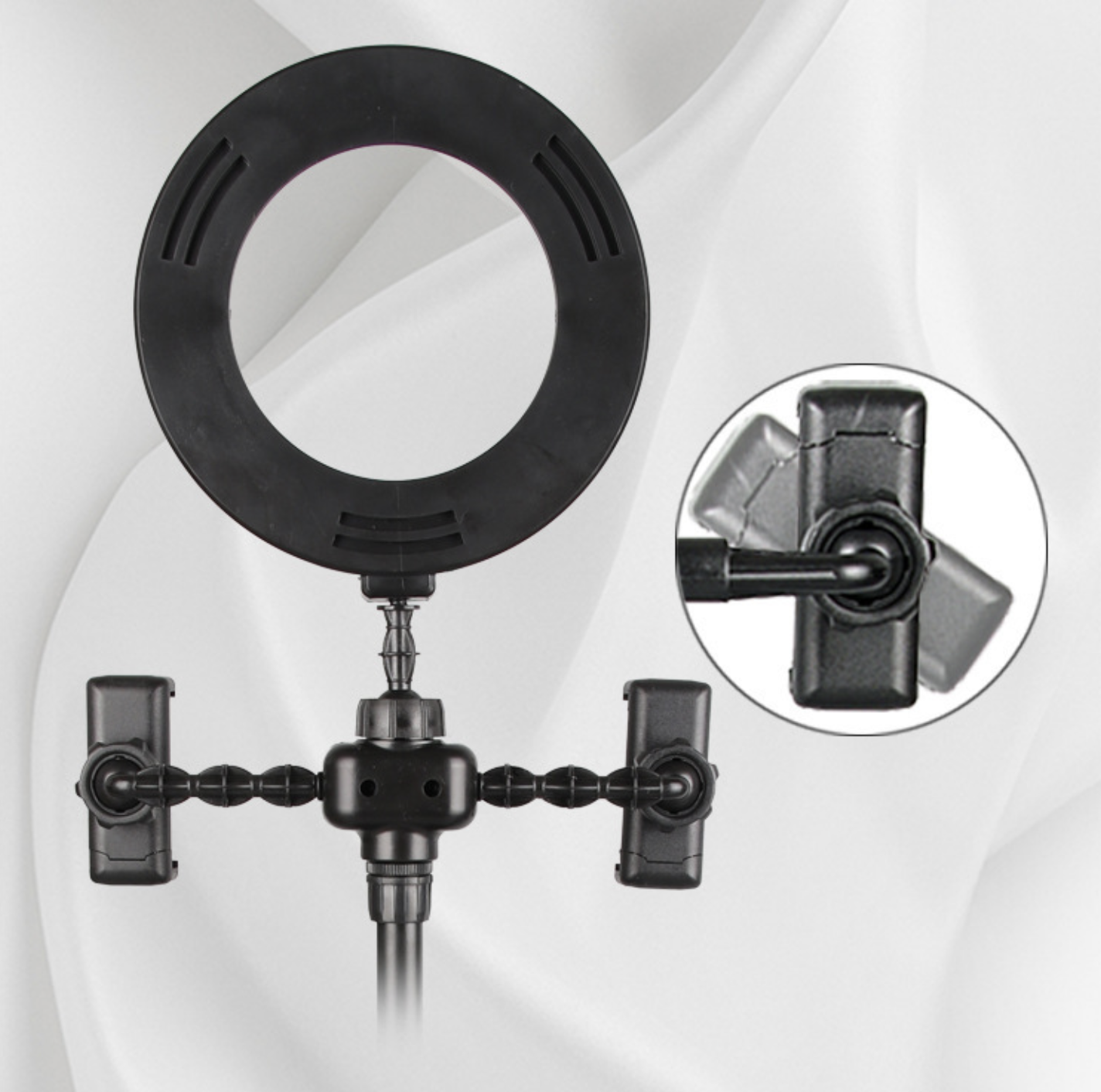 Набір блогера комплект 4в1 штатив/кільцева/лампа/утримувач для телефону і мікрофона (Е500129) - фото 4 Набір блогера комплект 4в1 штатив/кільцева/лампа/утримувач для телефону і мікрофона (Е500129) - фото 4