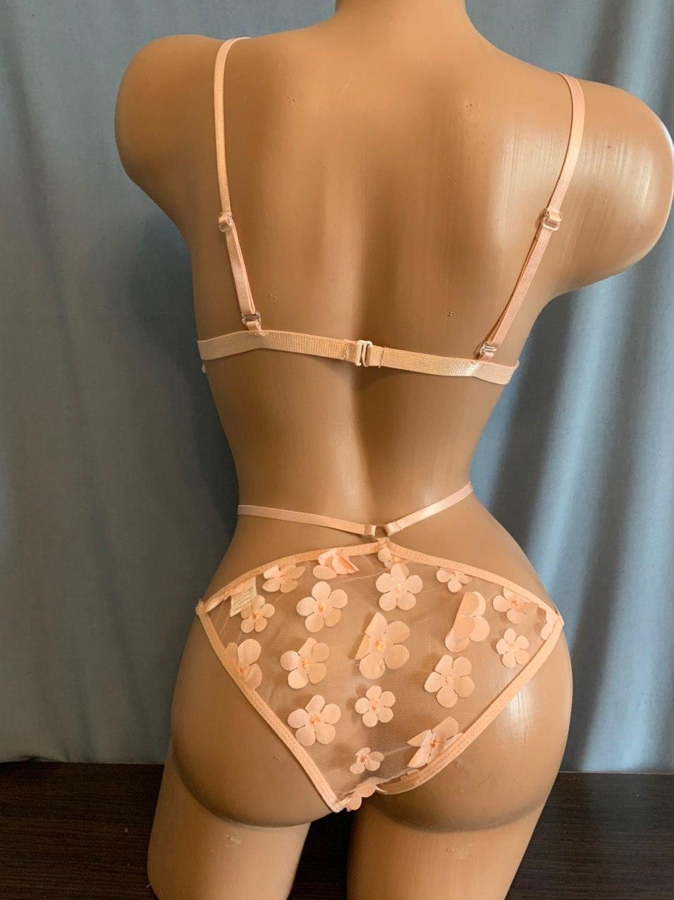 Комплект білизни Квіти L Рожевий (Н-1042-Р) - фото 6 Комплект білизни Квіти L Рожевий (Н-1042-Р) - фото 6