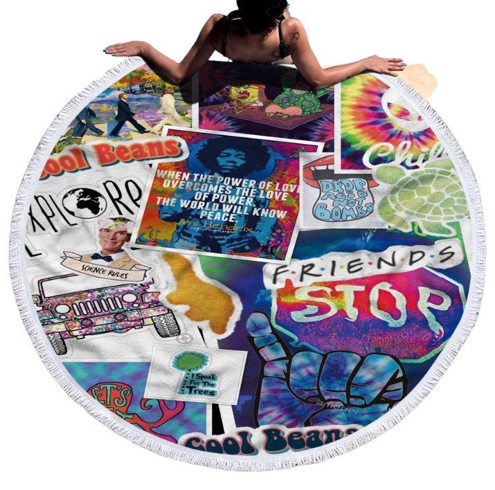 Полотенце с бахрамой HomyTex Яркое лето d 150 см (8-79010) Полотенце с бахрамой HomyTex Яркое лето d 150 см (8-79010)