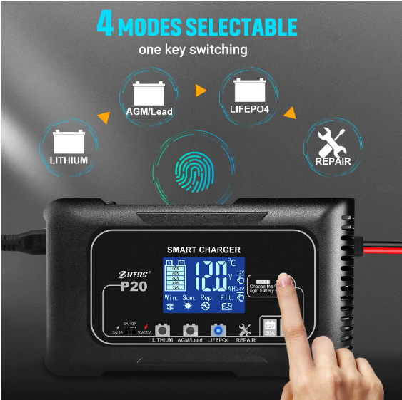 Пристрій зарядний HTRC 2 В/24 В 20 A (RG-115) - фото 7 Пристрій зарядний HTRC 2 В/24 В 20 A (RG-115) - фото 7