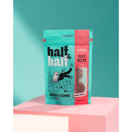 Ласощі для собак Half&Half у формі м'ясних монеток з яловичиною 100 г - фото 3 Ласощі для собак Half&Half у формі м'ясних монеток з яловичиною 100 г - фото 3