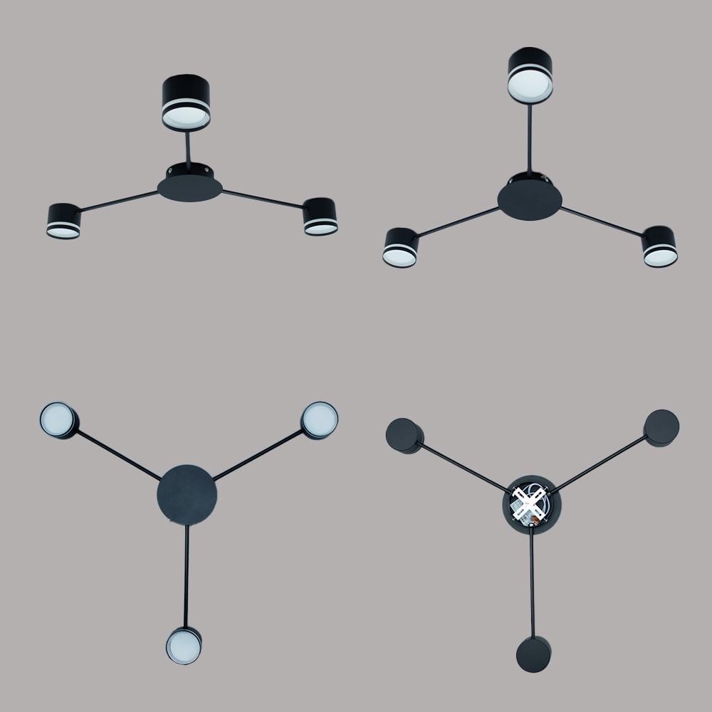 Люстра на 3 лампи ESLLSE GUSTAV 3xGX53 R 850x85 мм Чорний (10489) - фото 7 Люстра на 3 лампи ESLLSE GUSTAV 3xGX53 R 850x85 мм Чорний (10489) - фото 7