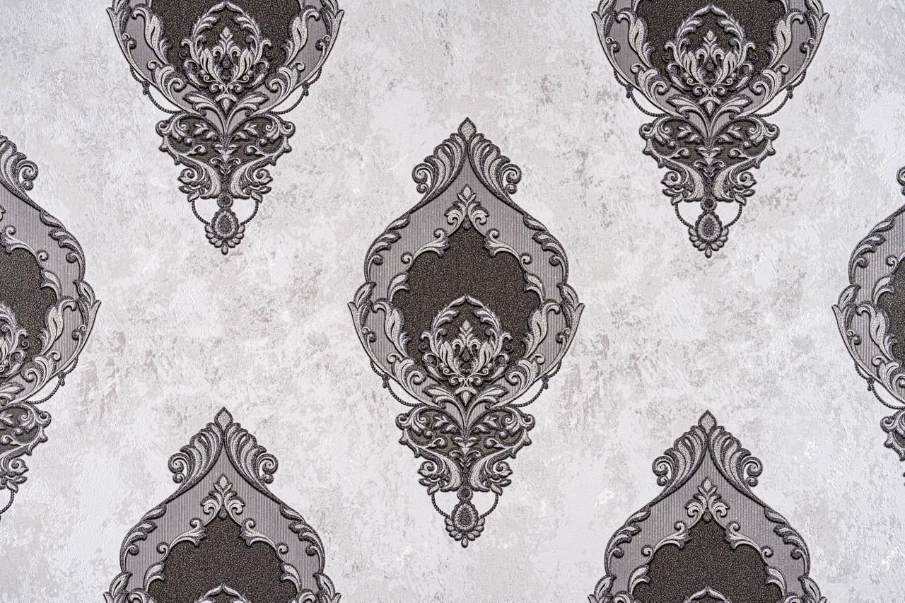 Обои бумажные LeGrand Gold Аристократка 4608-10 Декор винил горячего тиснения 1,06х10,05 м Темно-серый