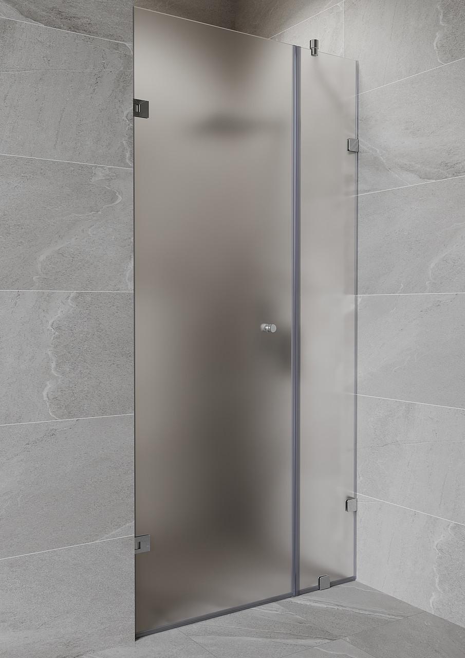 Душова кабіна 180° S-Mix 180-4-М з дверцятами на стіні матова 200х130 см Прозорий