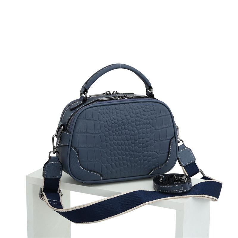 Сумка женская Italian Bags Миледи кожаная через плечо Blue