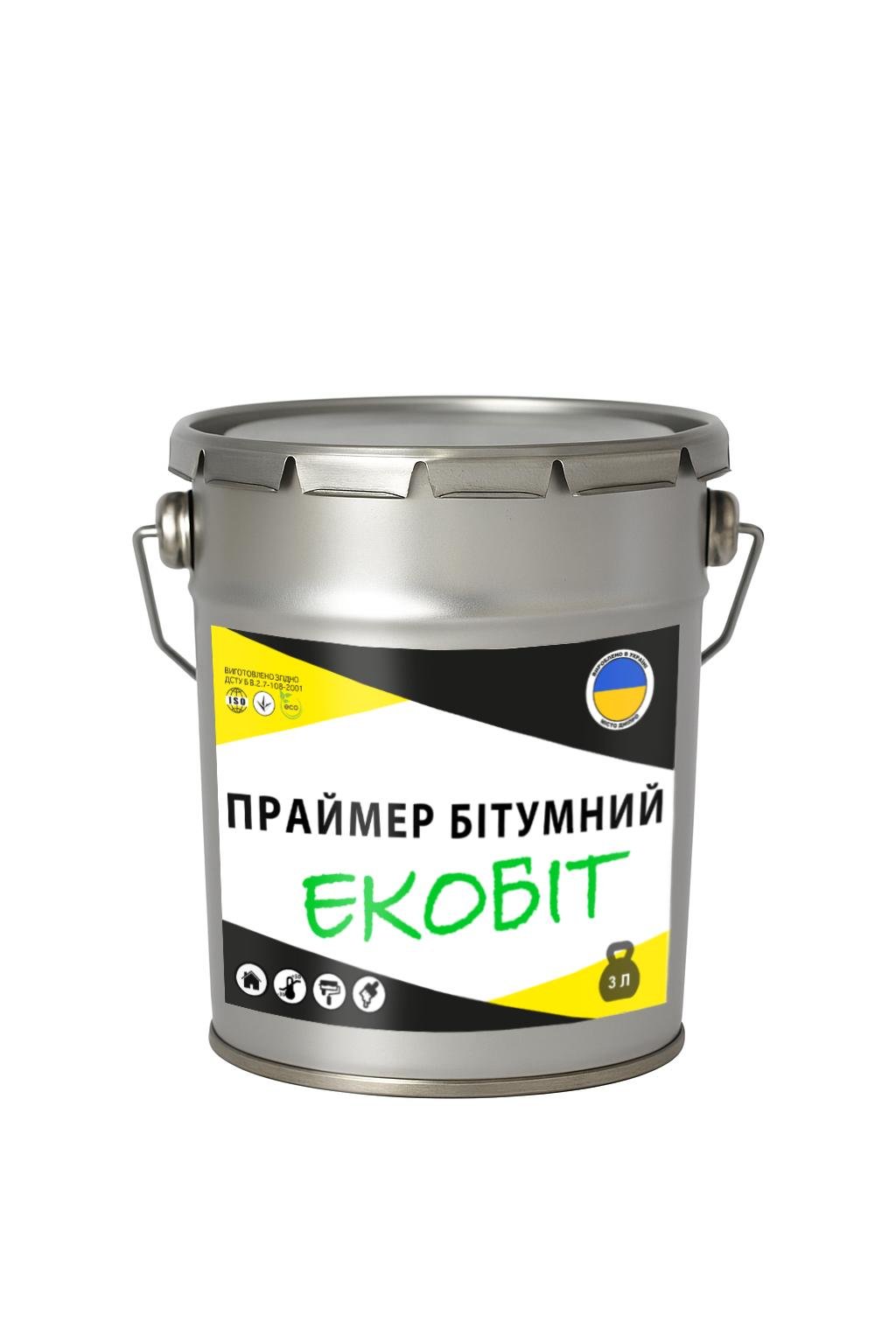 Праймер битумный ЕКОБІТ 2,5 кг 3 л Праймер битумный ЕКОБІТ 2,5 кг 3 л