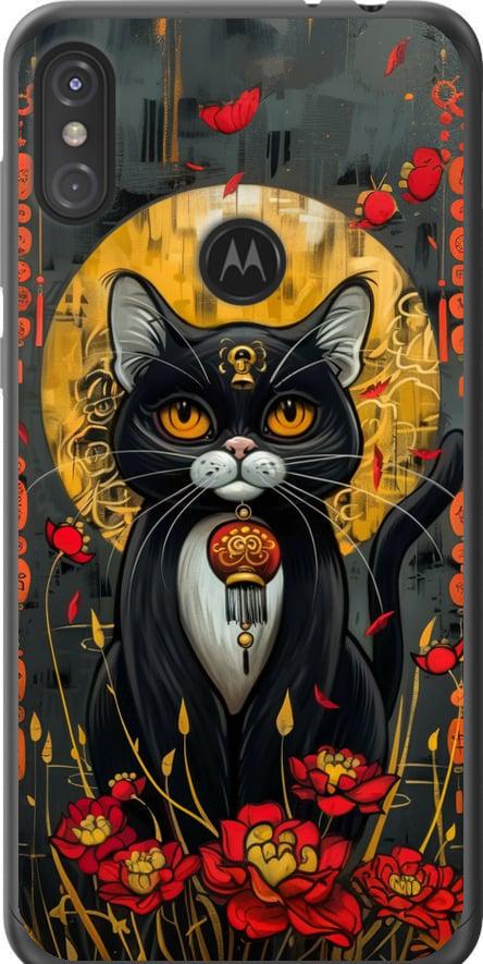 Чехол на Motorola One Power China Cat (6134u-1588-42517) Чехол на Motorola One Power China Cat (6134u-1588-42517)