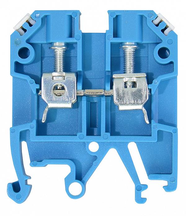 Клемма винтовая наборная АСКО-Укрем JXB 4/35 32А 4 мм2 х 40х6х46 мм Синий (A0130010023) - фото 2