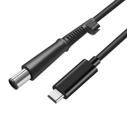 Кабель питания для зарядки ноутбука от повербанка Dell USB Type-C 65W DC 7,4х5,0х0,6