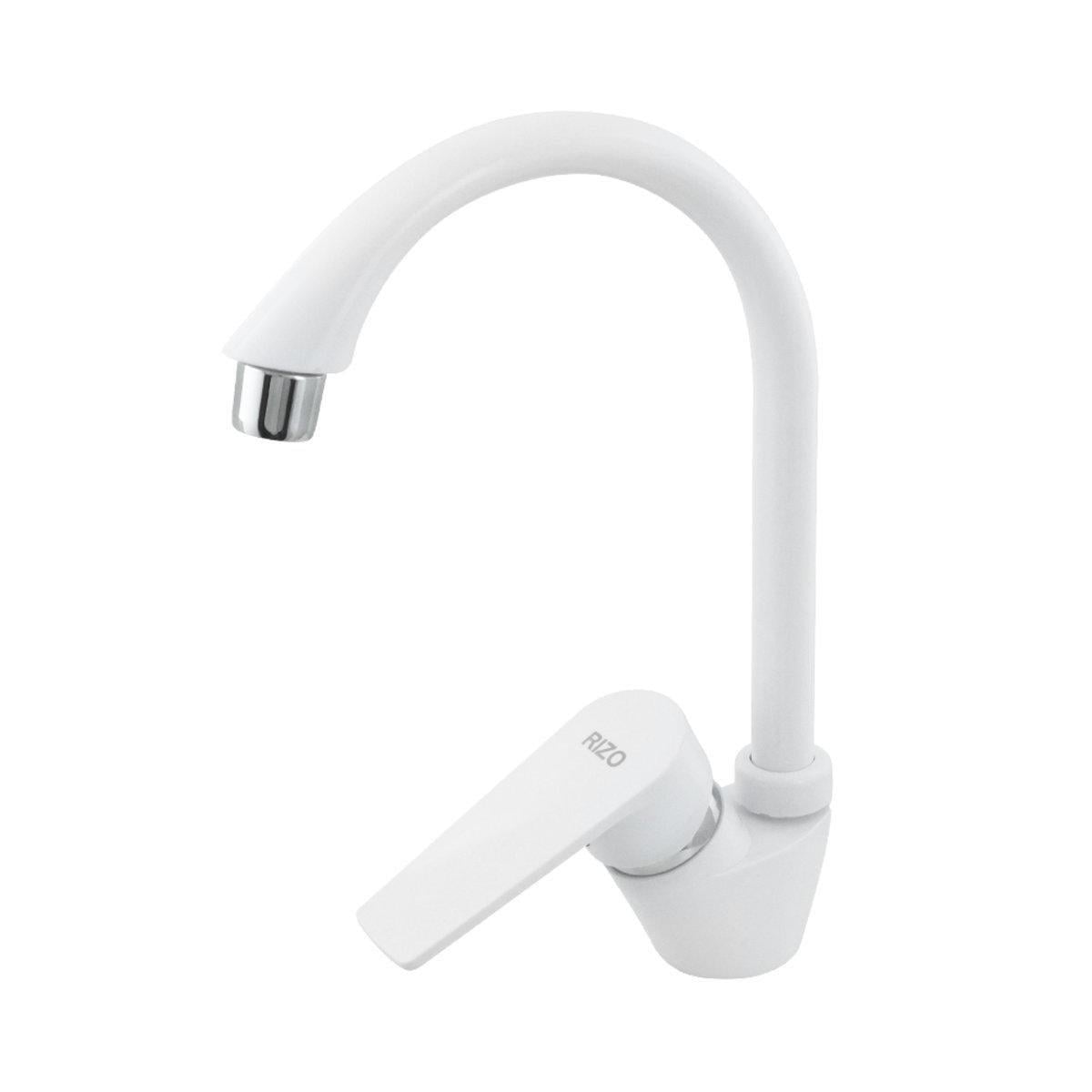 Смеситель кухонный для мойки RIZO RP49W Белый (SW-81973) Смеситель кухонный для мойки RIZO RP49W Белый (SW-81973)
