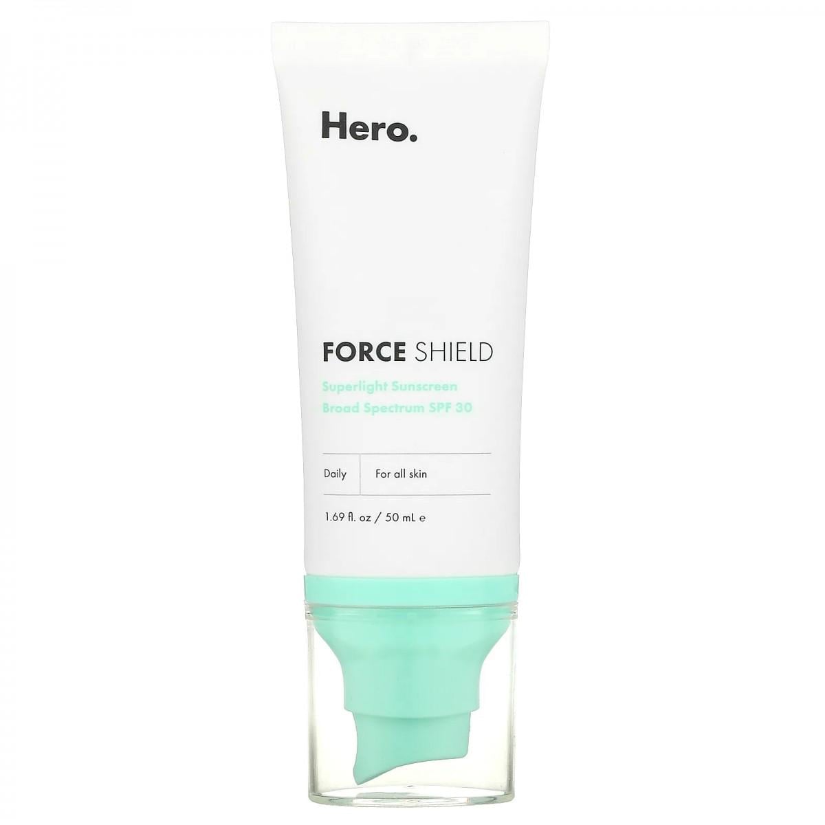 Средство для лица солнцезащитное Hero Force Shield SPF 30 50 мл Средство для лица солнцезащитное Hero Force Shield SPF 30 50 мл