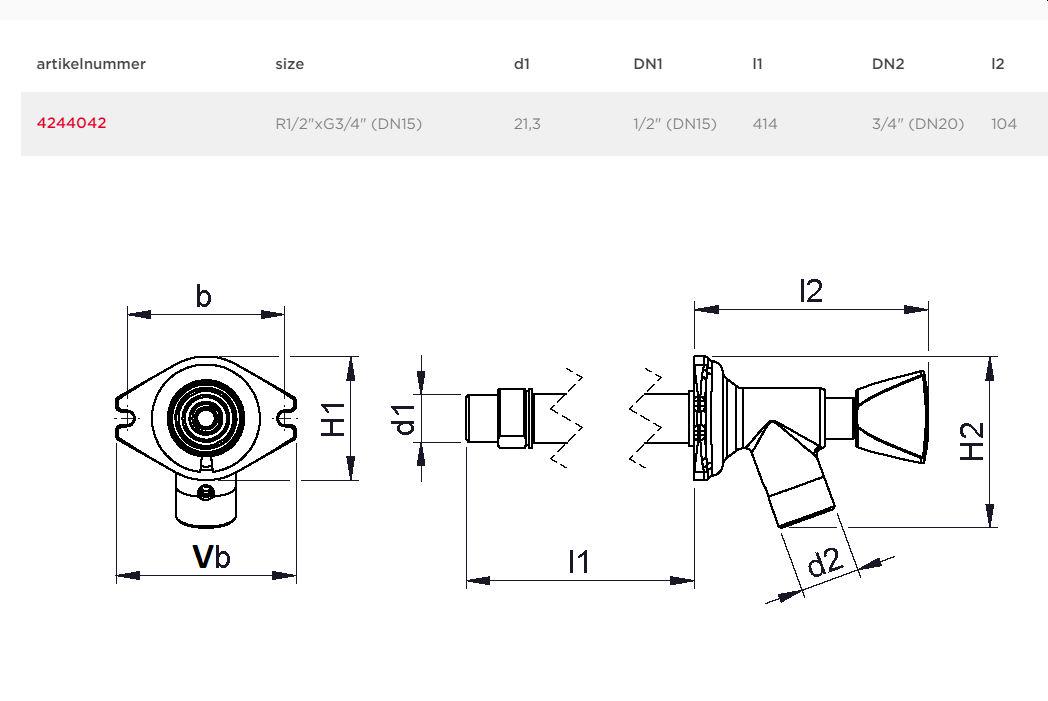 Комплект наружного зимнего крана для полива Seppelfricke SEPP-Eis Basis DN15 Typ 8031.20 PN10 500 мм (MEIC-SEP0536077) - фото 5