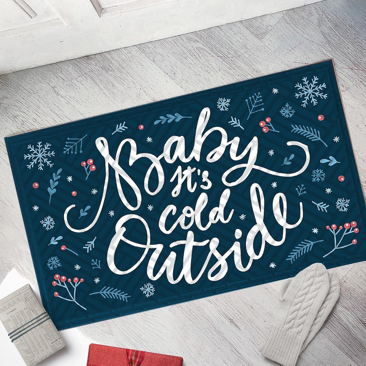 Коврик придверный Presentville "Baby it’s cold outside" (KOV_20S025)