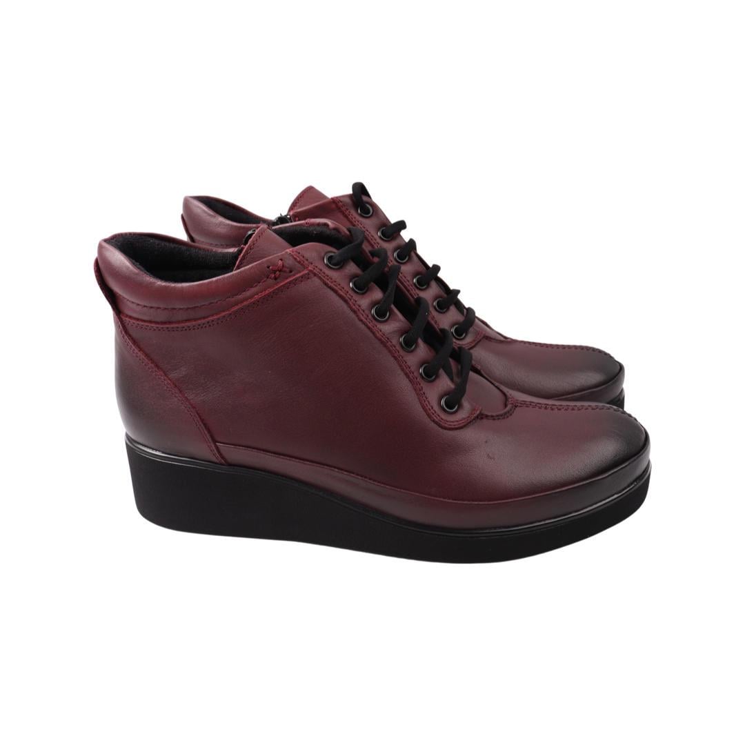 Ботинки женские Ripka из кожи р. 38 Бордовый (174-21/22DHC)